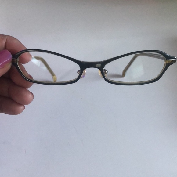 Prodesign Denmark Small Rectangular Eyeglasses Frame Muted Green Golden - Picture 3 of 6